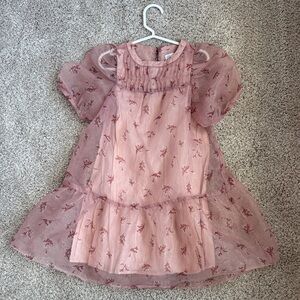 Zara Pink Floral Kids Dress